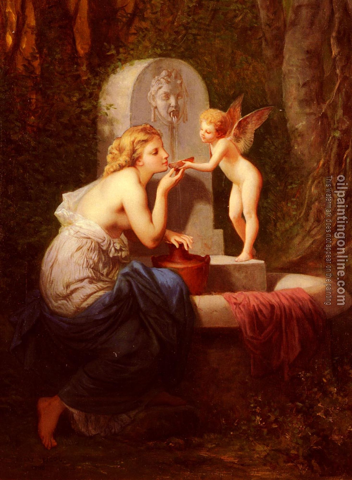 Henri Pierre Picou - At The Fountain